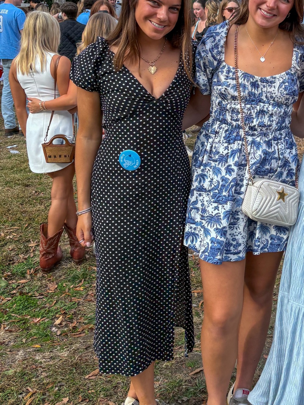 Zara Black Polka Dot Midi Dress